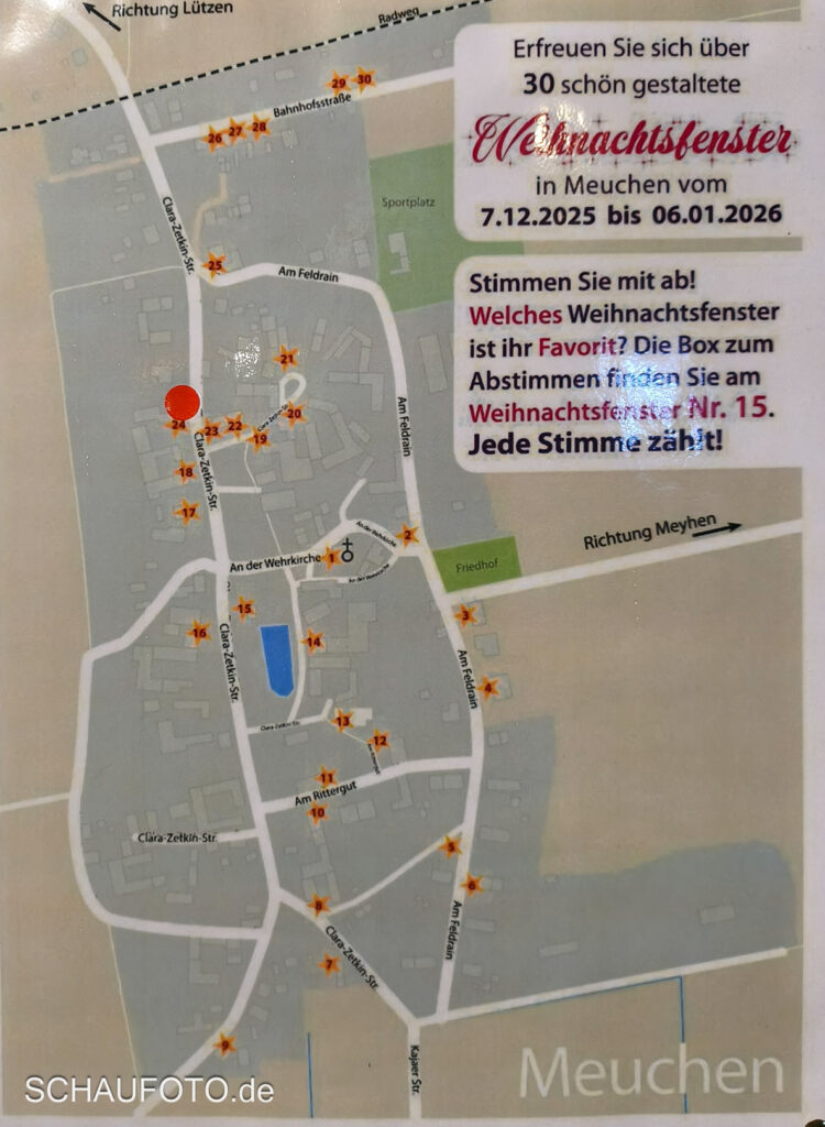 Meuchen leuchtet, Lageplan 2025