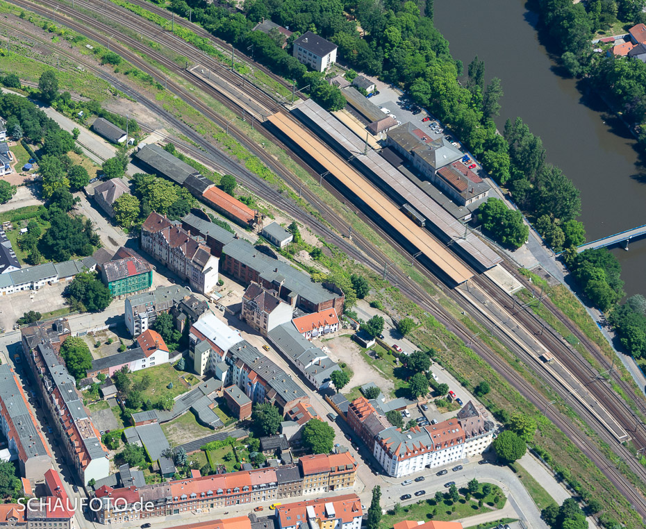 Luftbild Bahnhof Weißenfels