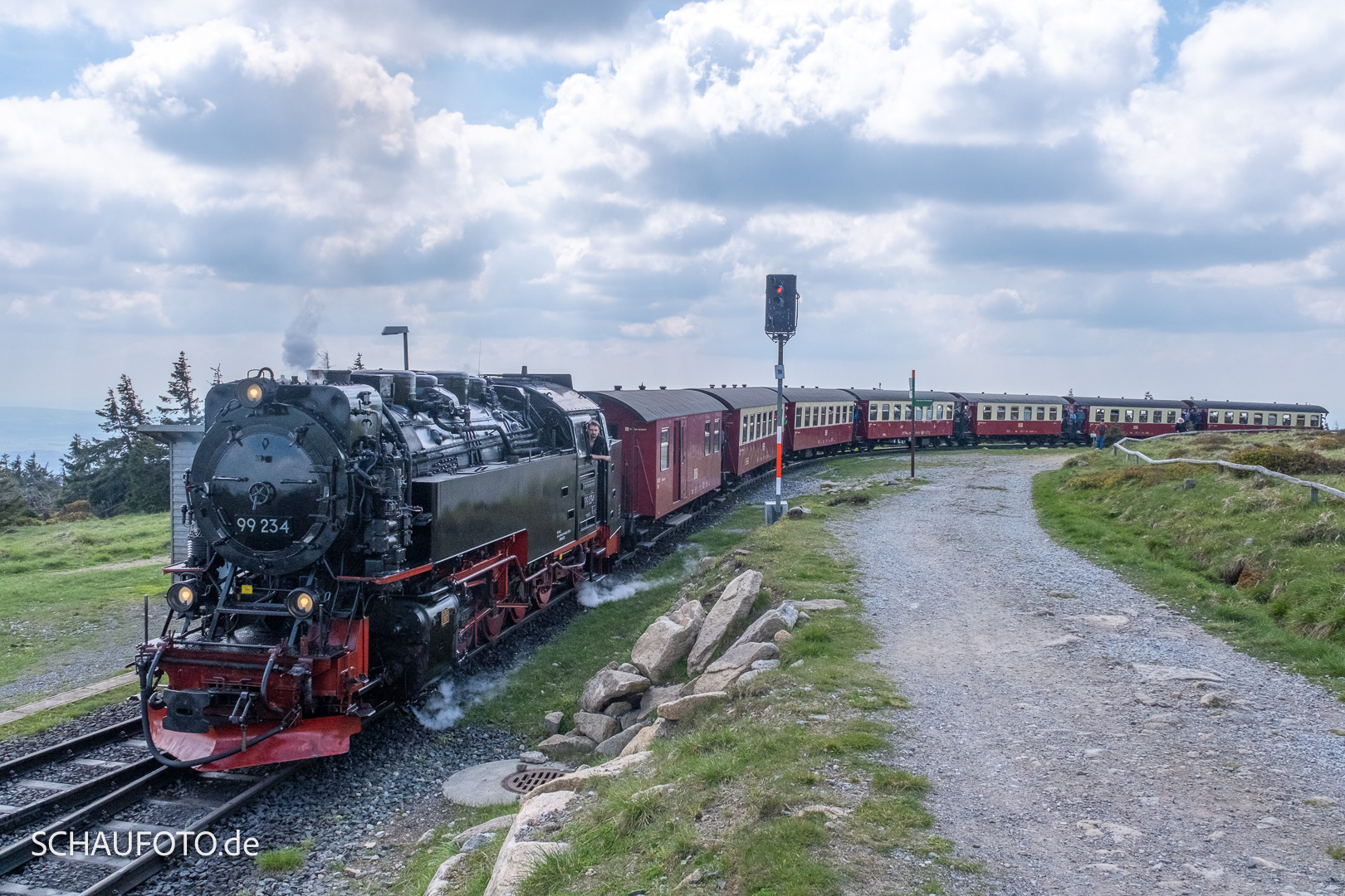 Brockenbahn, Einfahrt auf dem Brocken