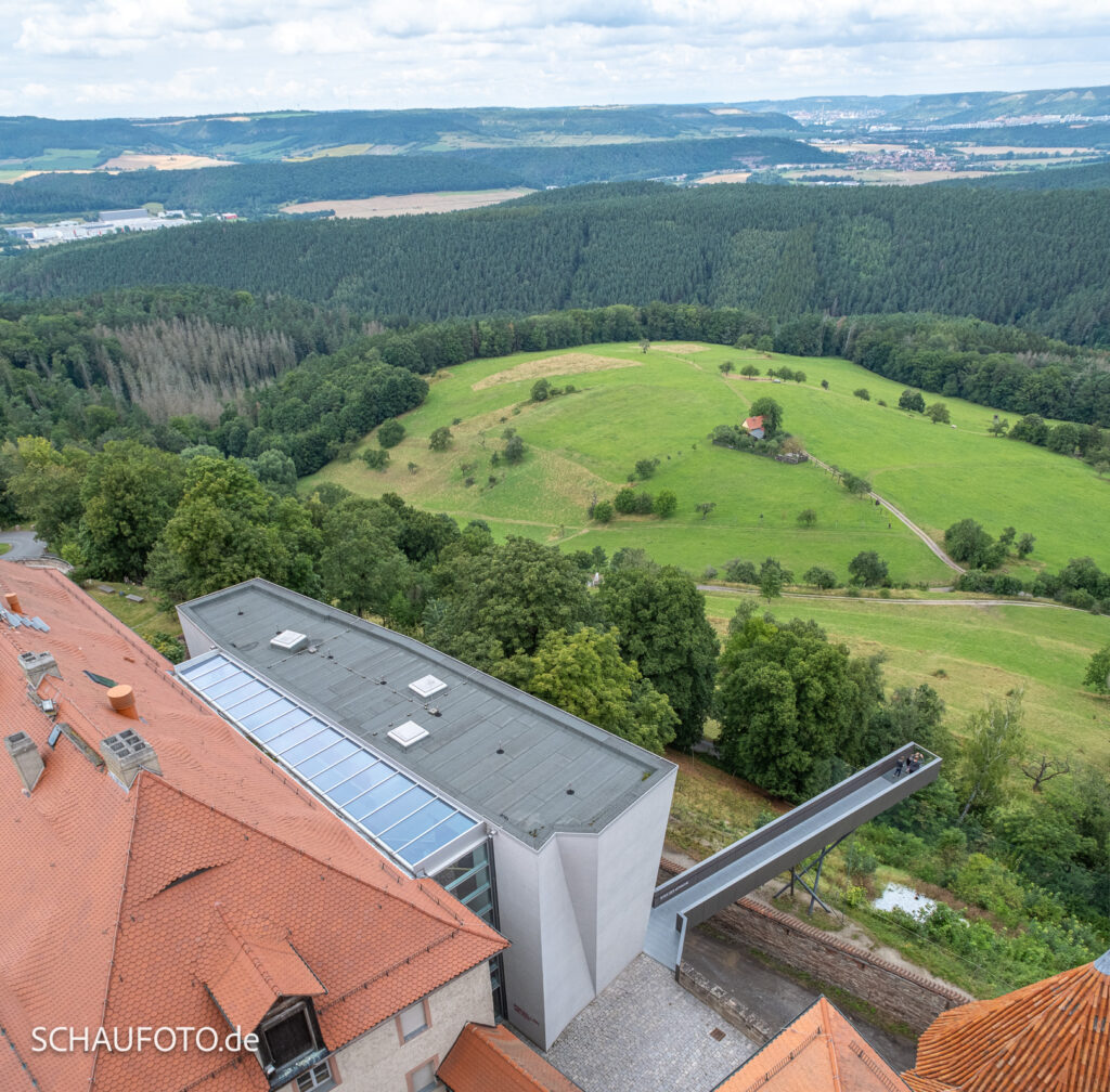 Ausblick vom Bergfried der Leuchtenburg nach Jena