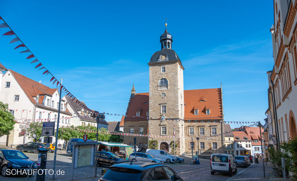 Querfurt, Markt mit Rathaus