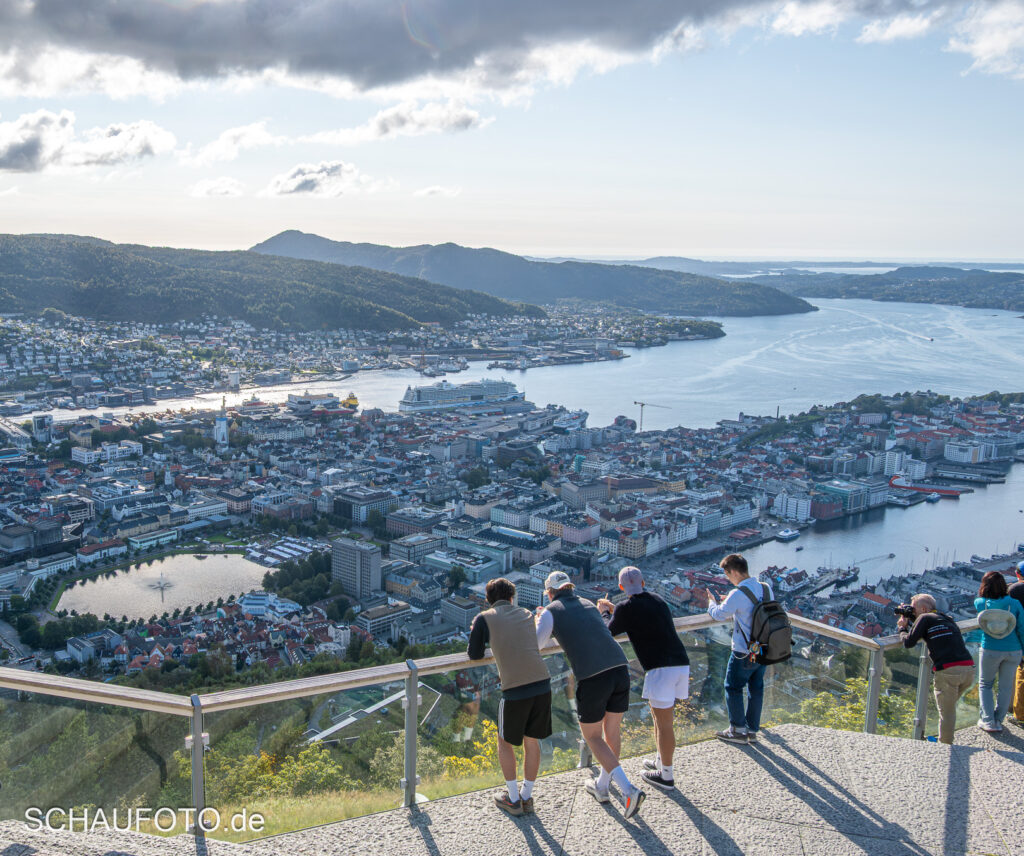 Aussicht vom Fløyen (Bergen, Norwegen)