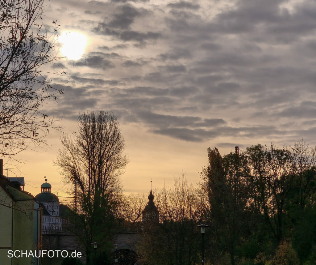 Weißenfels, Turm von Schloss Neu-Augustusburg und der Marienkirche